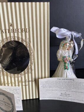 Waterford Bride & Groom Holiday Heirlooms Ornament Signed